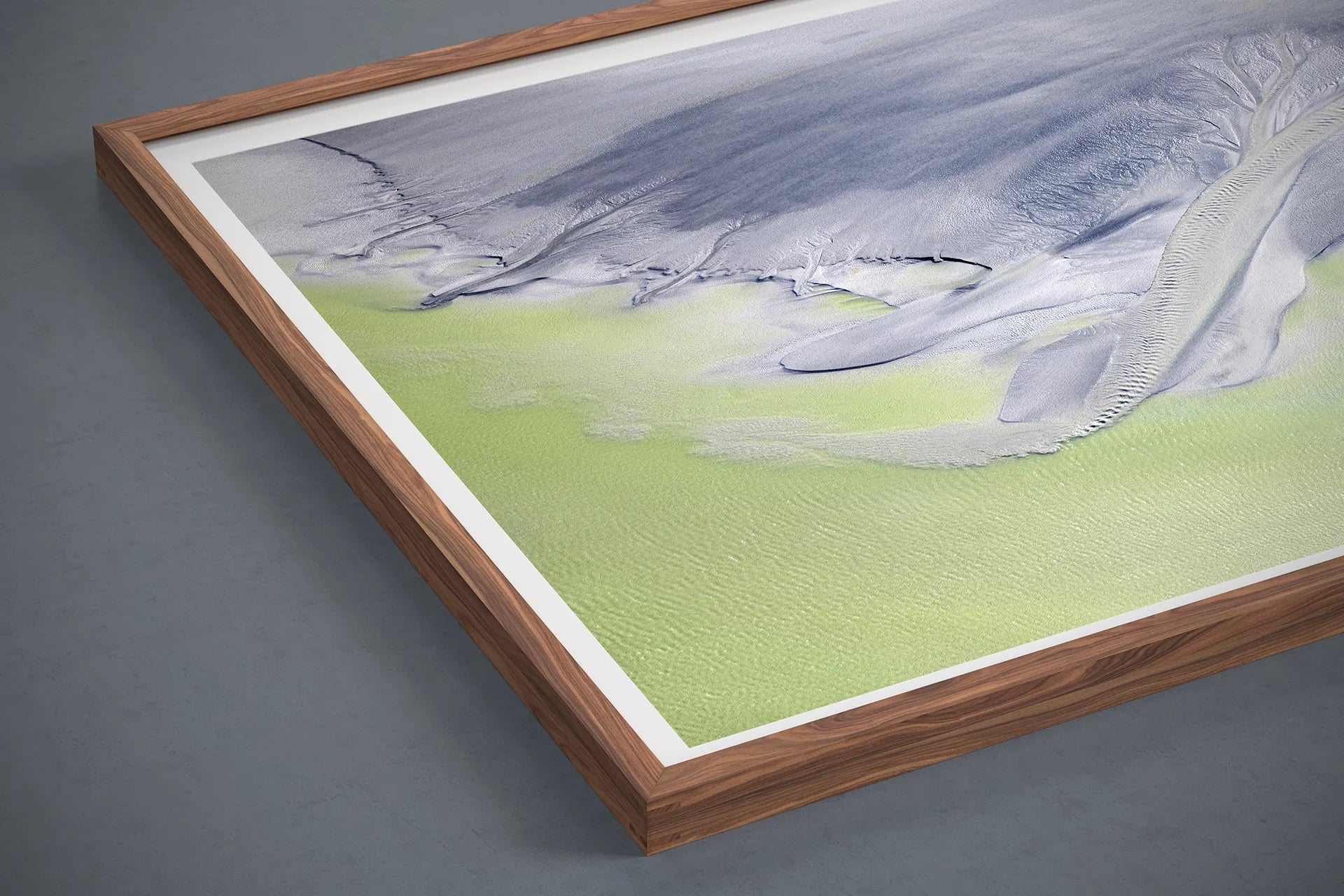 Framed fine art print beside a button linking to framing details